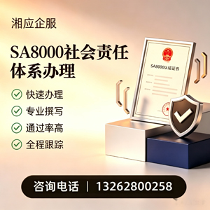 惠州SA8000社会责任体系认证服务